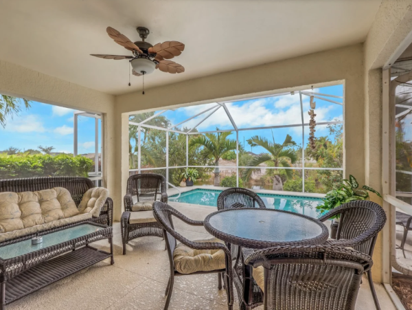 Waterfront Retreat in Northeast Cape Coral Three Bedroom with Private Pool